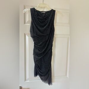 House of CB Black Mini Dress with Silver Dots